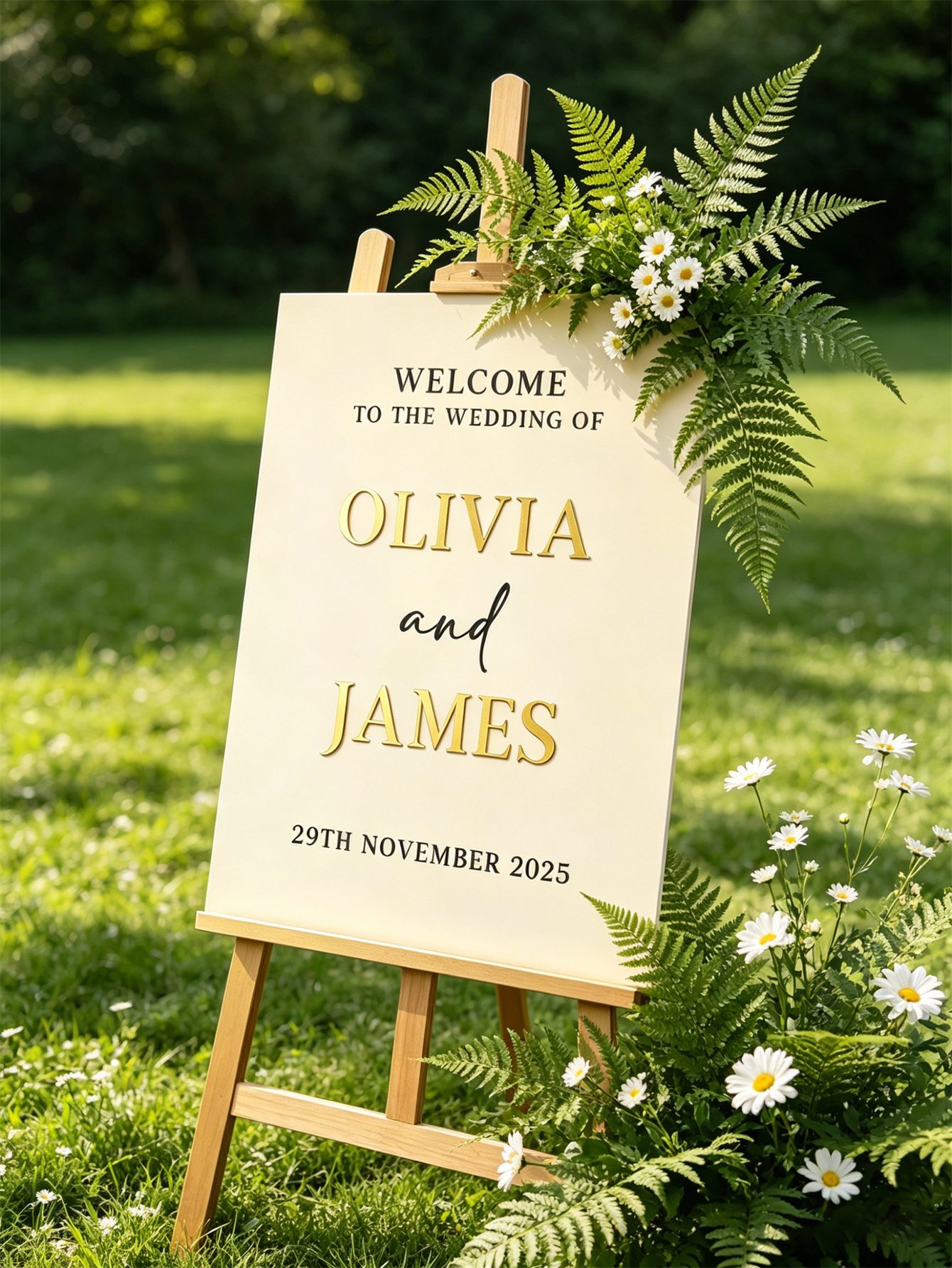 Wedding Welcome Sign - Personalized acrylic wedding welcome sign, modern and fashionable decoration of the wedding entrance. Welcome to our wedding sign
